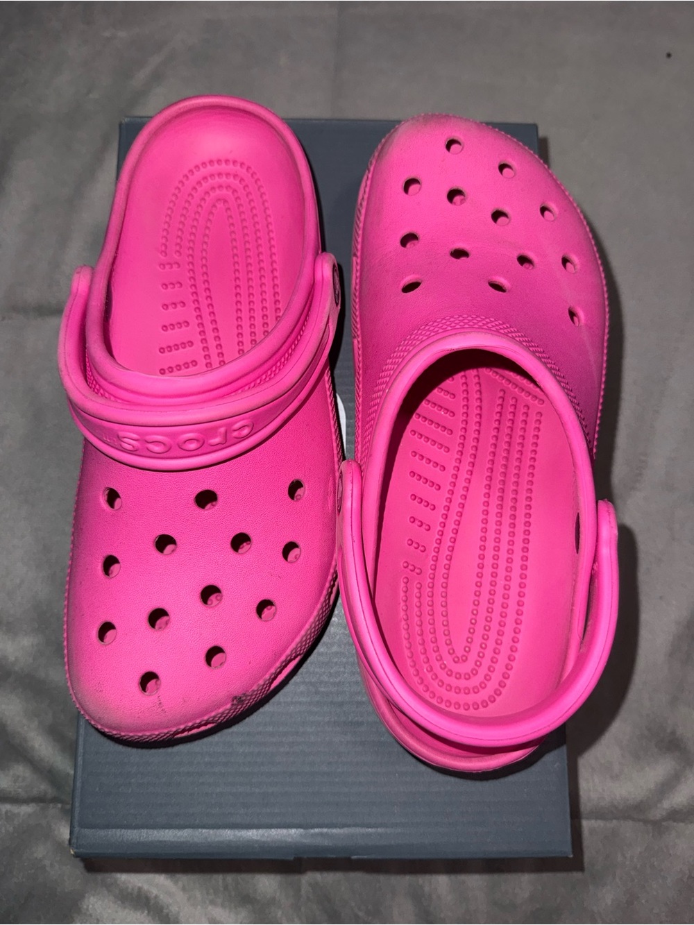 CROCS Kids Slip-On Clogs in Bright Pink